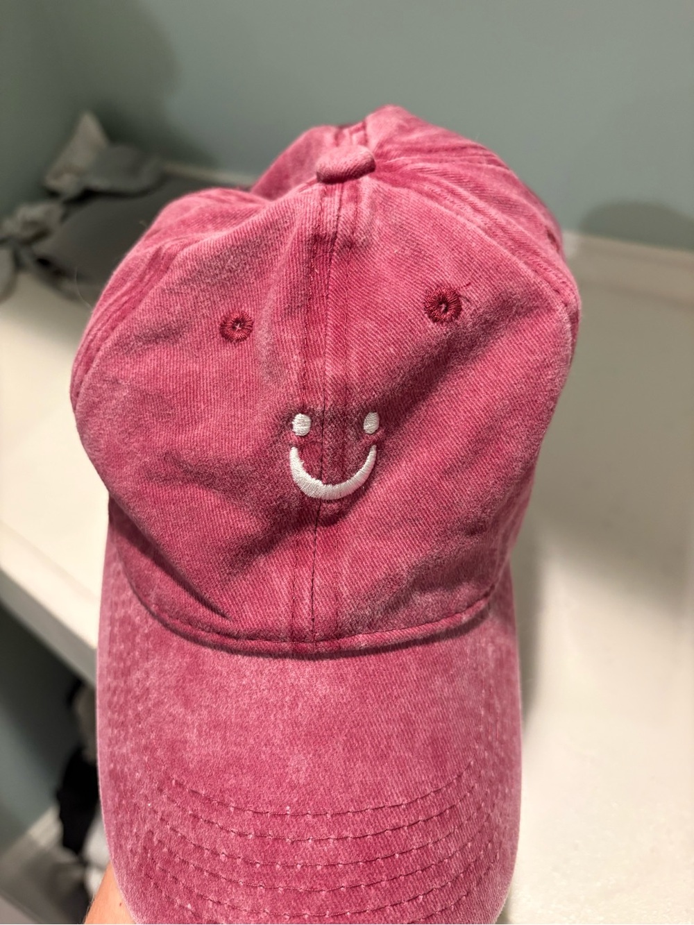 Pinkish Smiley Baseball Cap
